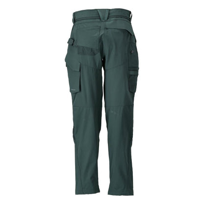 Pantalones con bolsillos en las rodillas, pantalones de mujer, verde bosque