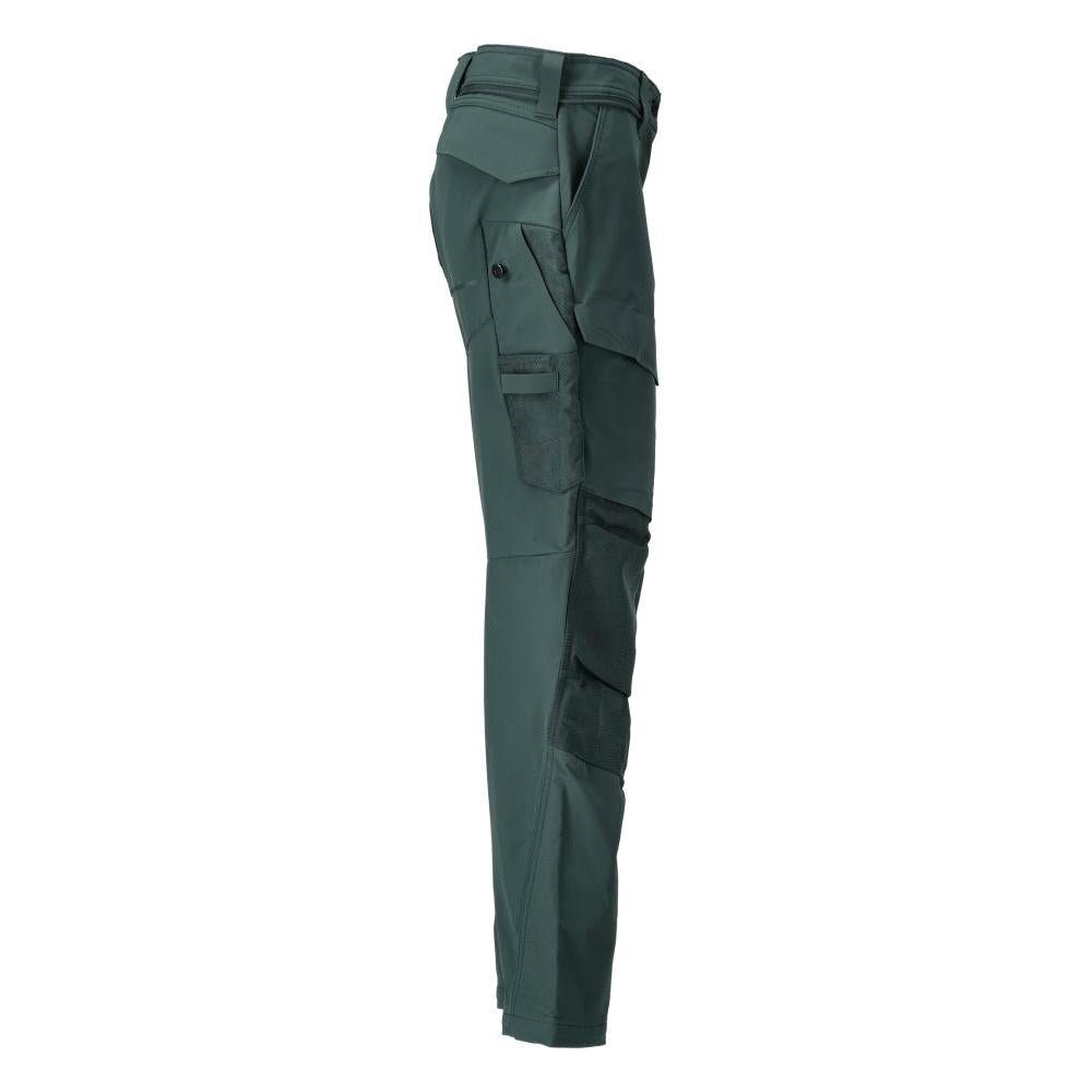 Pantalones con bolsillos en las rodillas, pantalones de mujer, verde bosque