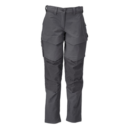 Pantalón con bolsillos en las rodillas, pantalón de mujer, gris antracita