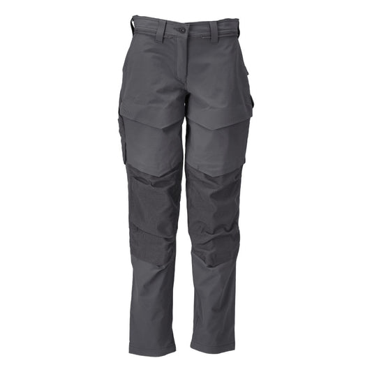 Pantalón con bolsillos en las rodillas, pantalón de mujer, gris antracita