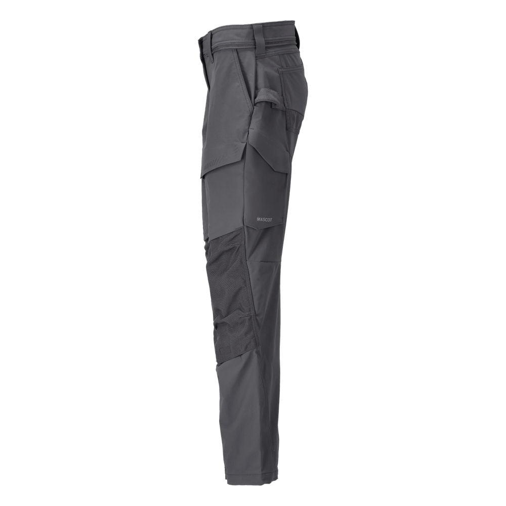 Pantalón con bolsillos en las rodillas, pantalón de mujer, gris antracita