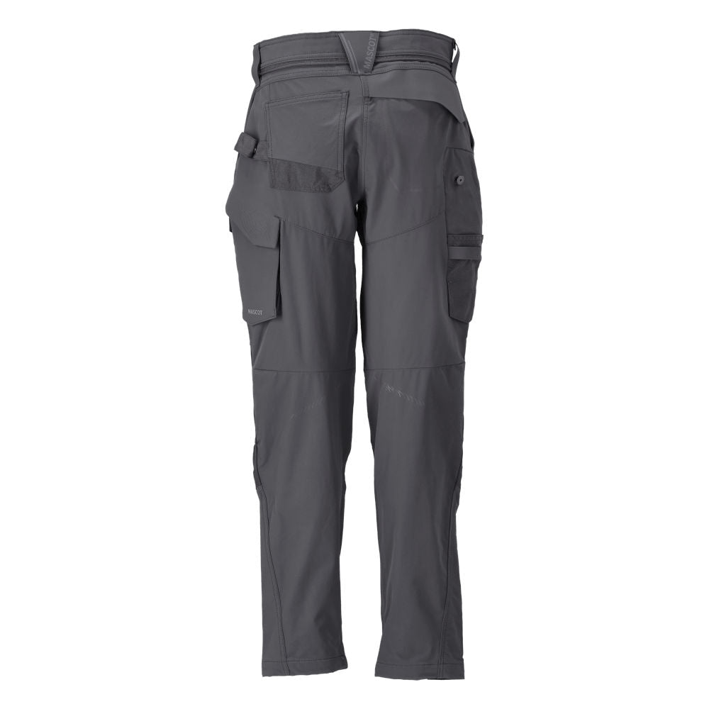 Pantalón con bolsillos en las rodillas, pantalón de mujer, gris antracita
