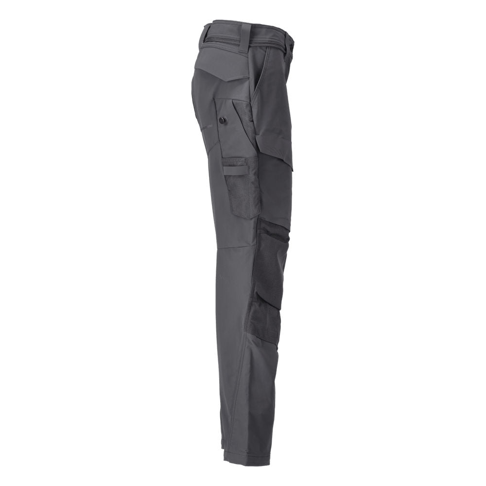 Pantalón con bolsillos en las rodillas, pantalón de mujer, gris antracita