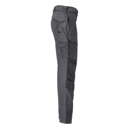 Pantalón con bolsillos en las rodillas, pantalón de mujer, gris antracita