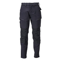 Pants with knee pockets, ULTIMATE STRETCH pants, black-blue