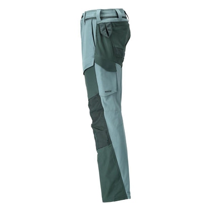 Pants with knee pockets, ULTIMATE STRETCH pants, light forest green/forest green