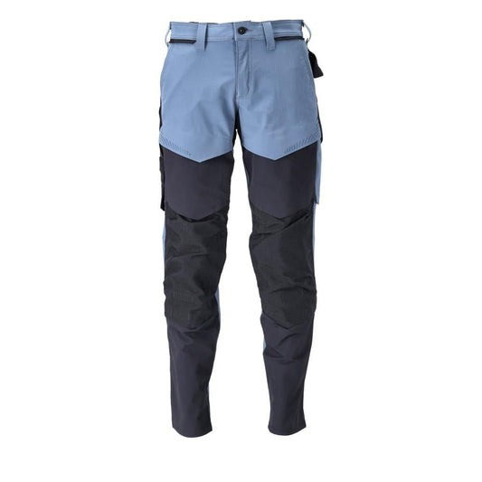 Pantalón con bolsillos en las rodillas, pantalón ULTIMATE STRETCH, azul piedra/negro-azul