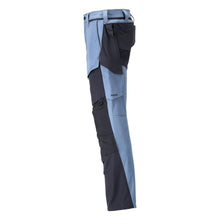 Pantalón con bolsillos en las rodillas, pantalón ULTIMATE STRETCH, azul piedra/negro-azul