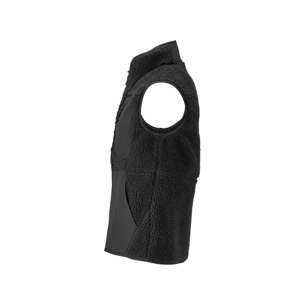 Chaleco de pelo de fibra con chaleco térmico con cremallera.