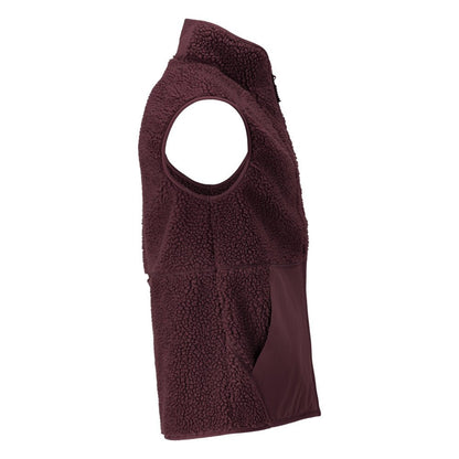 Chaleco de pelo de fibra con chaleco térmico con cremallera.