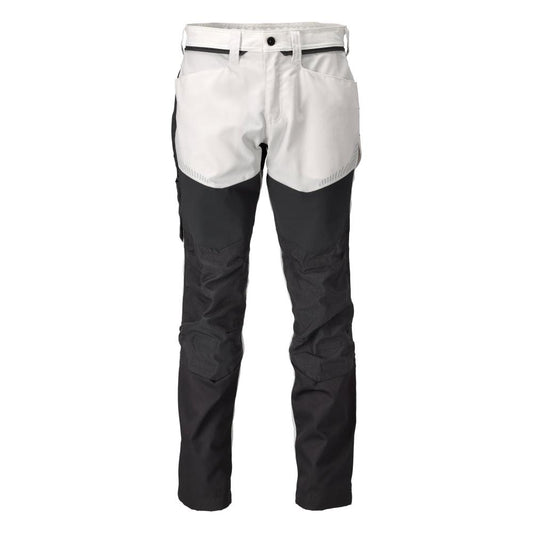 Pantalón con bolsillos en las rodillas, blanco/gris antracita