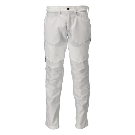 Trousers with knee pockets trousers, white