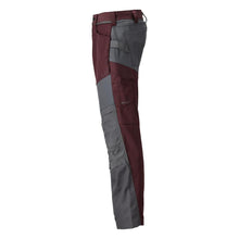 Pantalón con bolsillos en las rodillas, burdeos/gris antracita