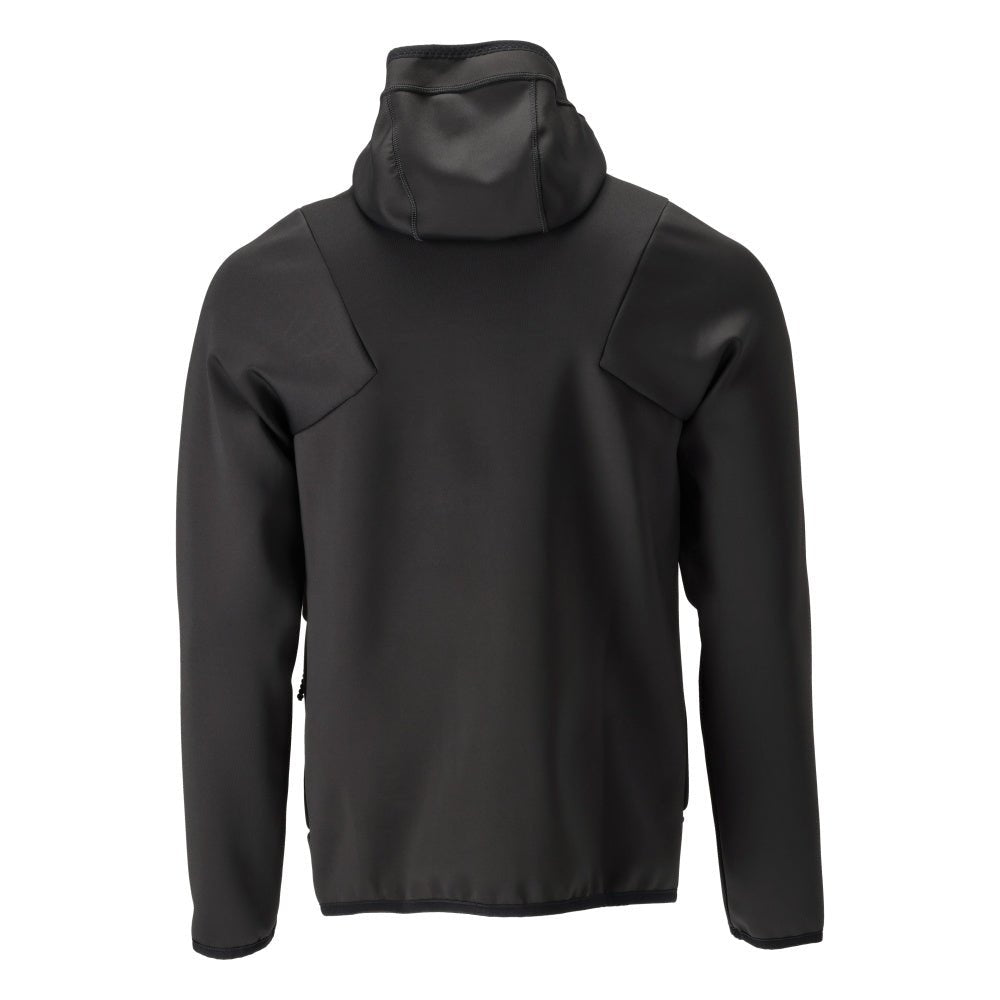 Jersey polar, capucha, chaqueta micropolar con cremallera, negro