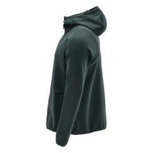 Fleece sweater, hood, zip microfleece jacket, forest green