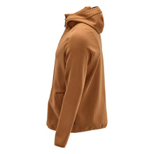Fleece sweater, hood, zip microfleece jacket, nut brown