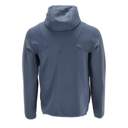 Fleece sweater, hood, zipper microfleece jacket, stone blue