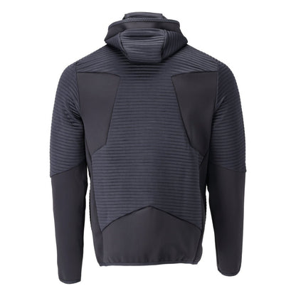 Jersey polar, capucha, chaqueta micropolar con cremallera, negro-azul