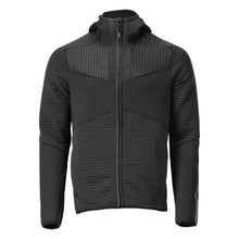 Jersey polar, capucha, chaqueta micropolar con cremallera, negro