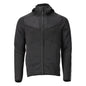 Jersey polar, capucha, chaqueta micropolar con cremallera, negro