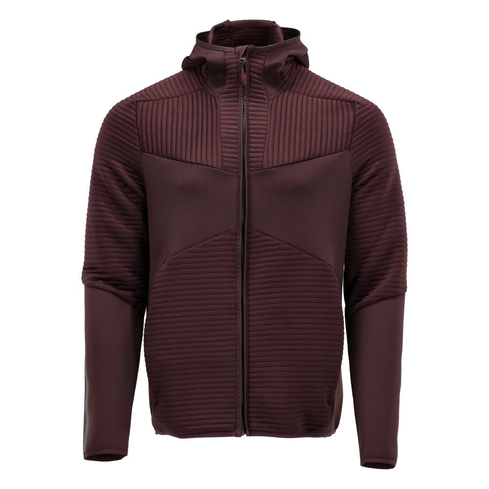 Jersey polar, capucha, chaqueta micropolar con cremallera, burdeos
