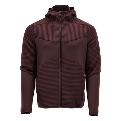 Jersey polar, capucha, chaqueta micropolar con cremallera, burdeos