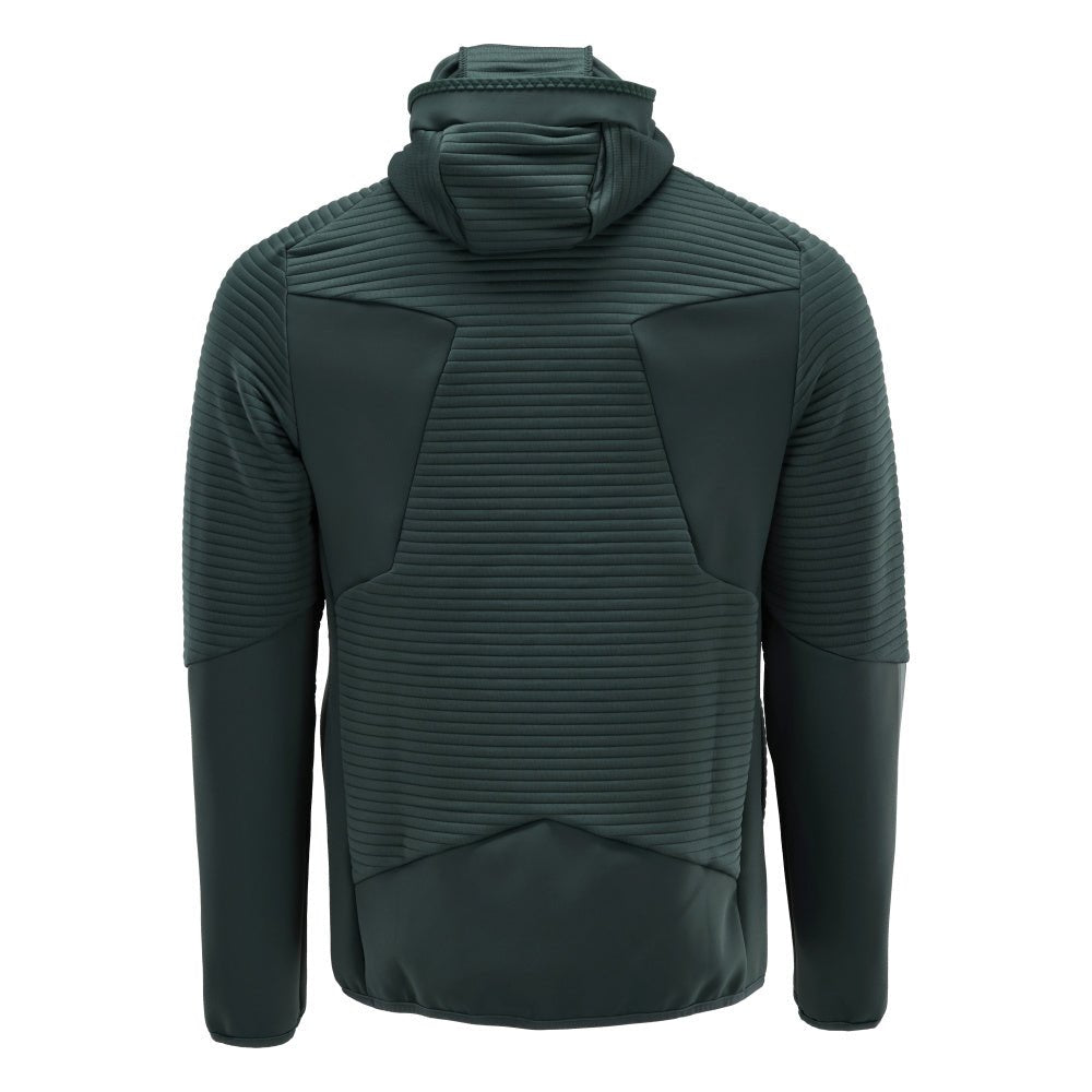 Jersey polar, capucha, chaqueta micropolar con cremallera, verde bosque