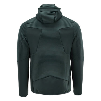 Jersey polar, capucha, chaqueta micropolar con cremallera, verde bosque