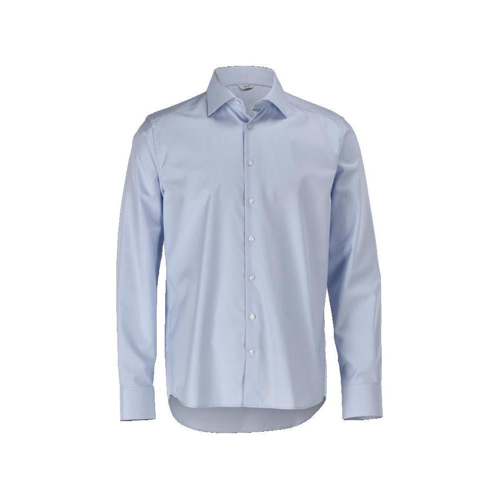 Camisa slim fit, azul claro/blanco