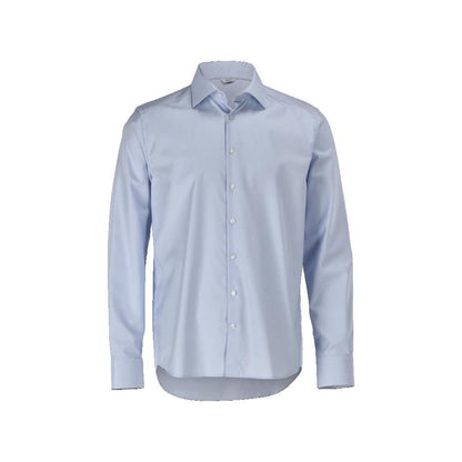 Camisa slim fit, azul claro/blanco