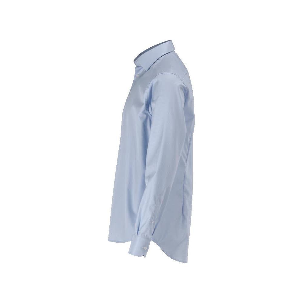 Camisa slim fit, azul claro/blanco