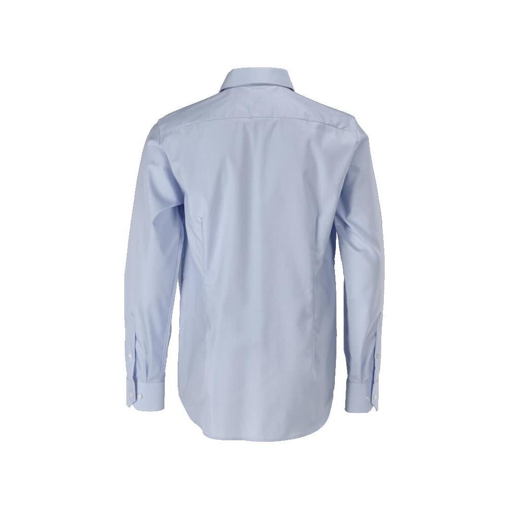 Camisa slim fit, azul claro/blanco
