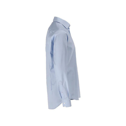 Camisa slim fit, azul claro/blanco