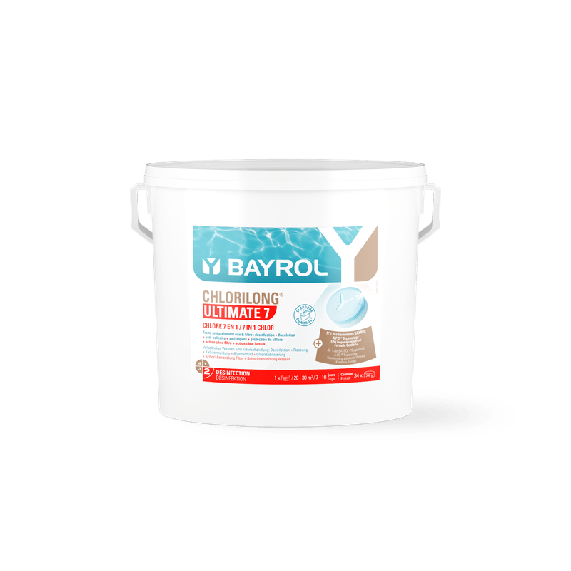 BAYROL Chlorilong® ULTIMATE7 two-phase chlorine tablets with 7 functions