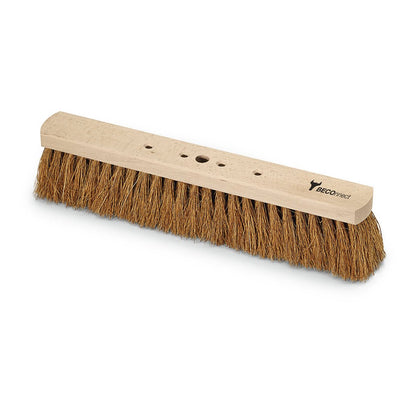El cepillo de sala de coco natural BECOnnect de Nölle Profi Brush Bürsten- & Pinseltechnik e.K. cuenta con una cabeza ancha y rígida de fibras de coco, varios agujeros para el mango y un bloque de madera ligero, ideal para la limpieza ecológica.