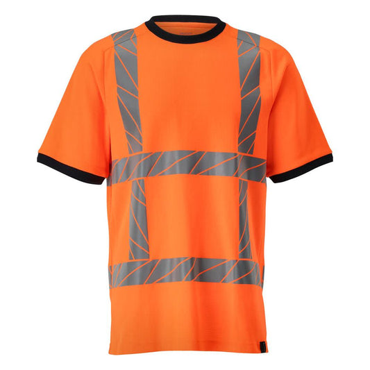 Camiseta, camiseta modern fit, naranja de alta visibilidad