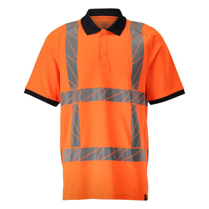 Polo shirt, modern fit polo shirt, hi-vis orange