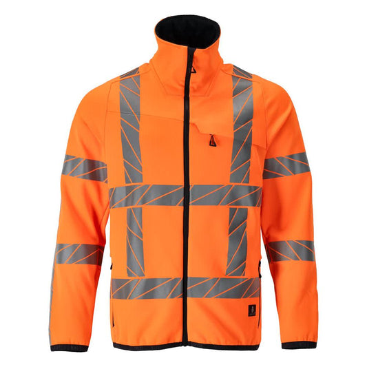 Jersey polar con chaqueta de micropolar con cremallera, naranja de alta visibilidad