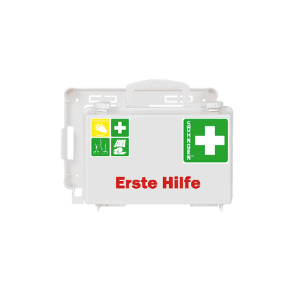QUICK-CD First Aid Kit, White, with Standard Contents per DIN 13157