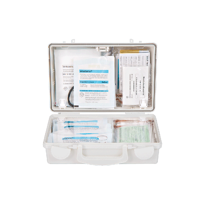 QUICK-CD First Aid Kit, White, with Standard Contents per DIN 13157