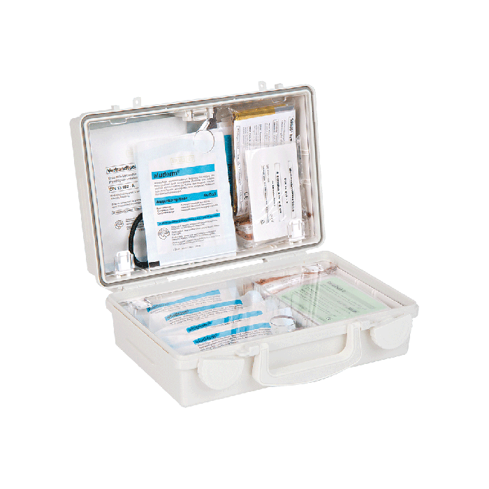 QUICK-CD First Aid Kit, White, with Standard Contents per DIN 13157