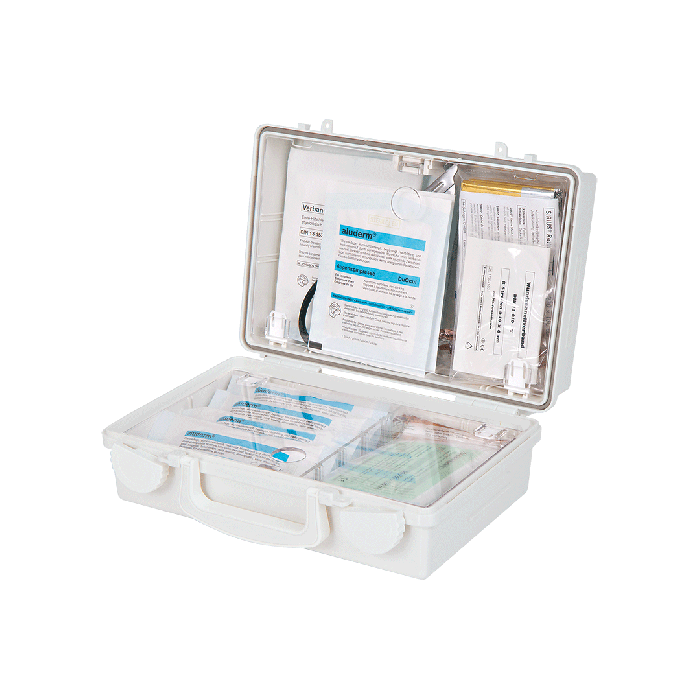 QUICK-CD First Aid Kit, White, with Standard Contents per DIN 13157