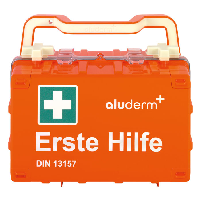 First aid kit orange DYNAMIC-GLOW S standard DIN 13157 | Suitcase (1 piece)