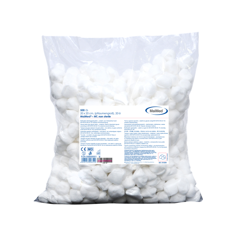 MaiMed-MT-hisopos de gasa no estériles, 500 unidades/bolsa de aluminio
