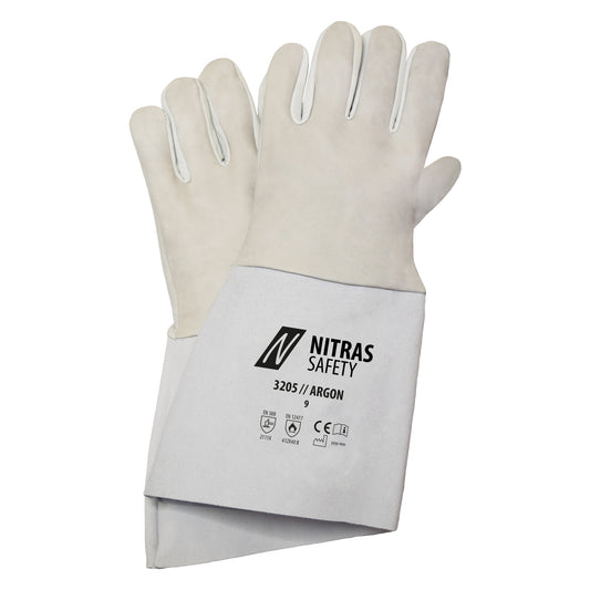NITRAS ARGON, guantes de soldadura, gris