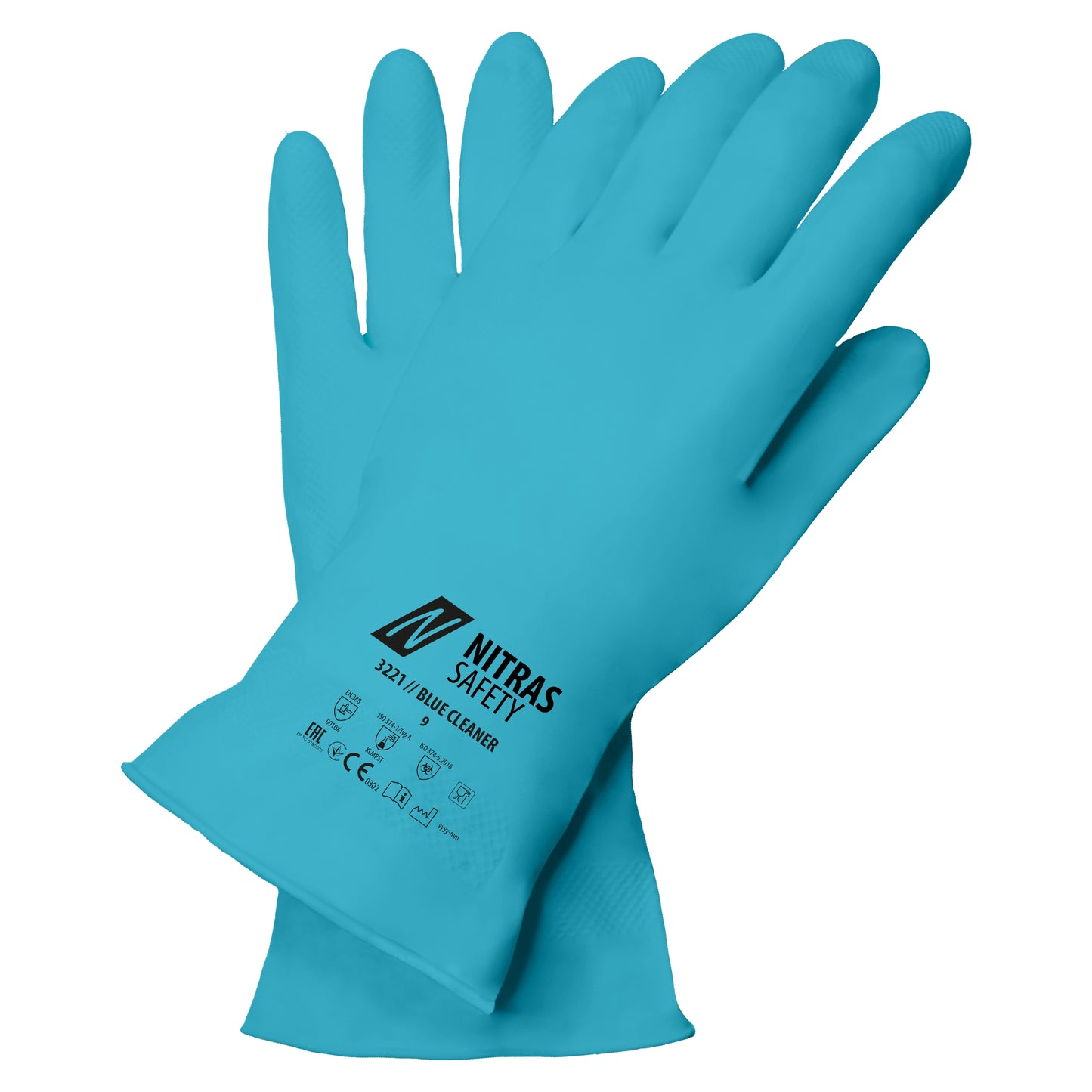 NITRAS BLUE CLEANER, guantes químicos, azul