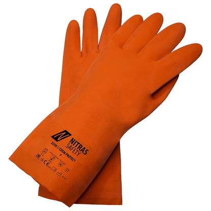 NITRAS CHEM PROTECT, guantes de protección química, naranja