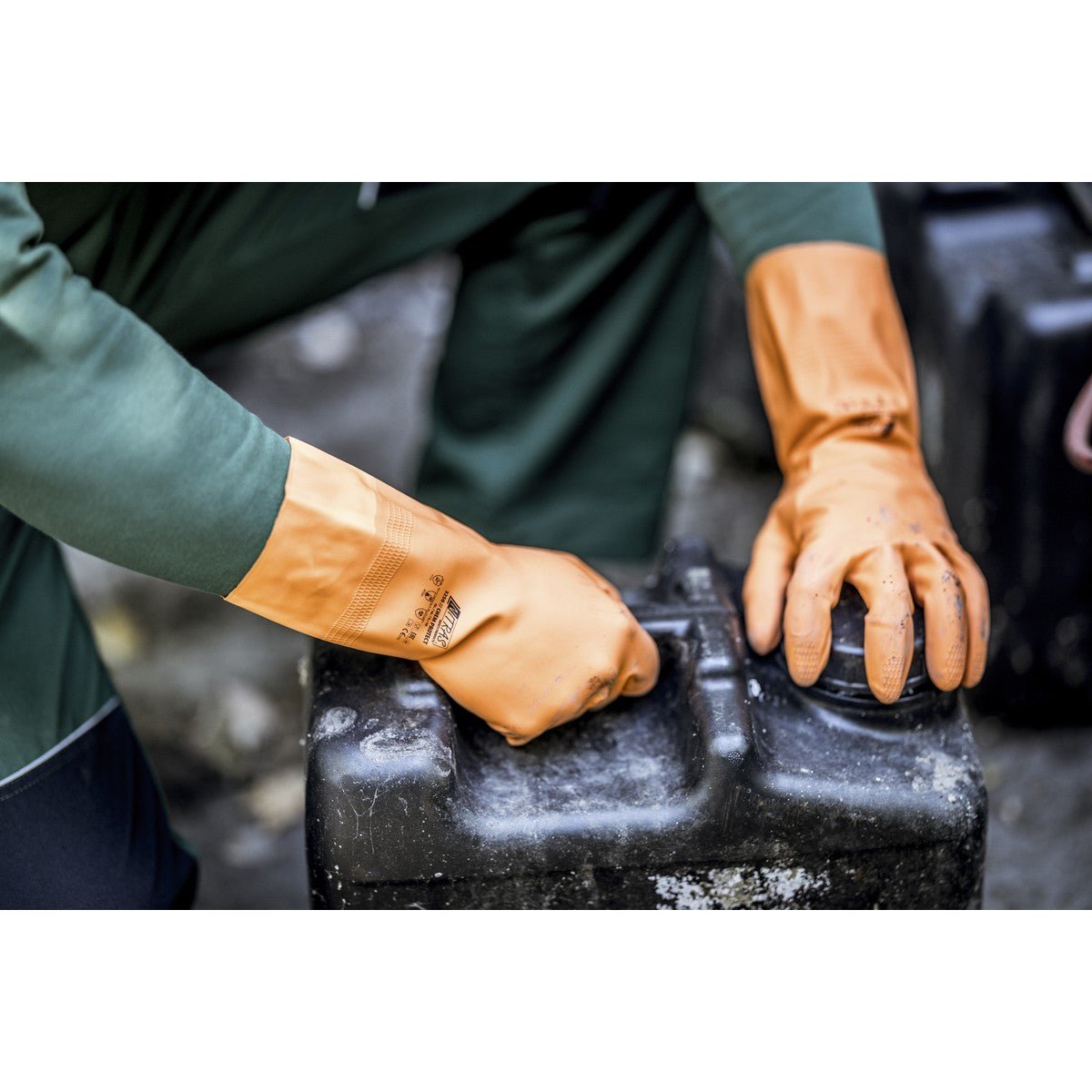 NITRAS CHEM PROTECT, guantes de protección química, naranja