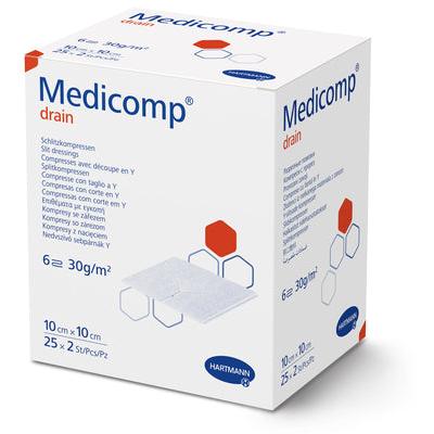 Medicomp dr st 10x10 S306f | Paquete (50 piezas)