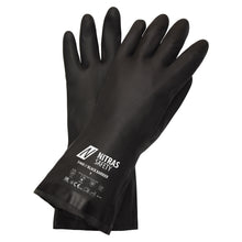 NITRAS BLACK BARRIER, chemical protection gloves, black